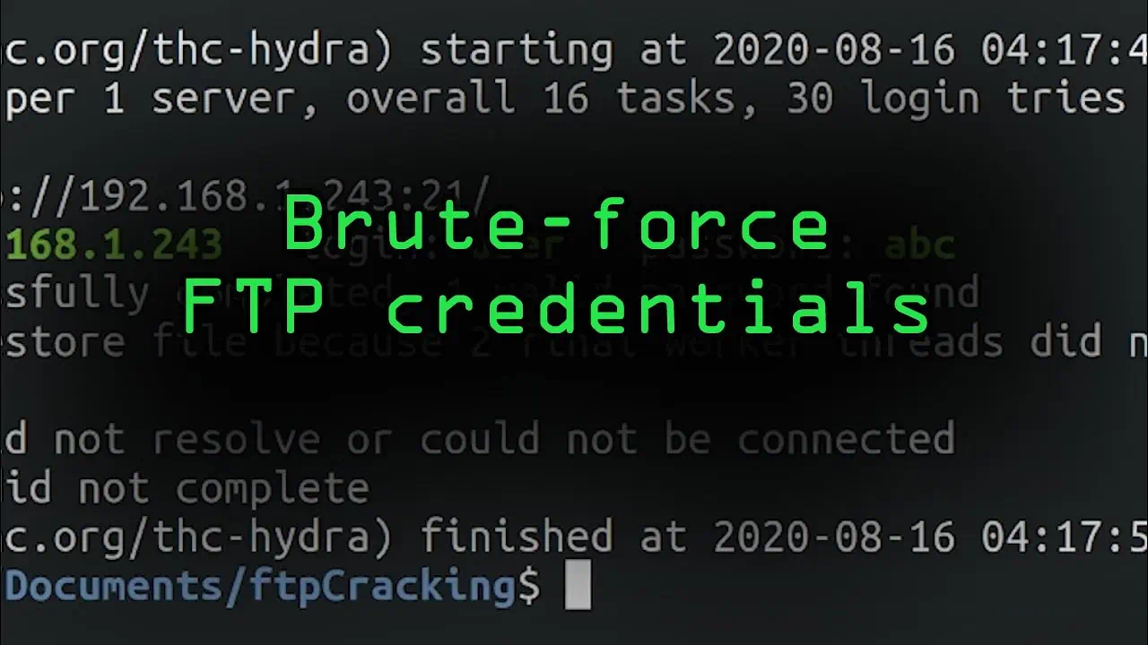 Atacar por fuerza bruta a un servidor FTP